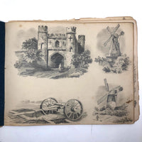 Lucy Jones' Mid 19th C. Sketchbooks (2) Filled with Graphite Drawings