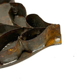 Striking and Uncommon Antique Soldered Tin Leaf Cutter (Presumed for Making Glass Domed Wax Flowers)