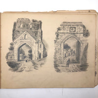 Lucy Jones' Mid 19th C. Sketchbooks (2) Filled with Graphite Drawings