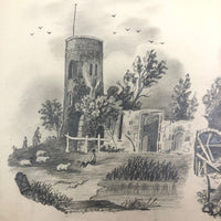 Lucy Jones' Mid 19th C. Sketchbooks (2) Filled with Graphite Drawings