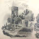 Lucy Jones' Mid 19th C. Sketchbooks (2) Filled with Graphite Drawings