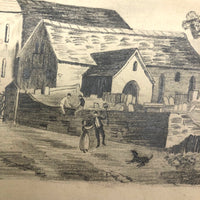 Lucy Jones' Mid 19th C. Sketchbooks (2) Filled with Graphite Drawings