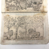 Very Sweet 19th C. Handmade Notebook with Lots of Animal Drawings