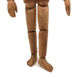 Hand-carved Articulated Mannequin with Bright Eyes and Two Mended (Now Stiff!) Joints
