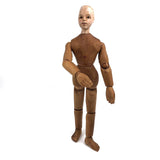 Hand-carved Articulated Mannequin with Bright Eyes and Two Mended (Now Stiff!) Joints