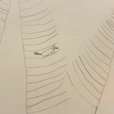 Two Spiky Trees, Creature on Branch, New Favorite Child's Graphite Drawing, by Laverne Lovell