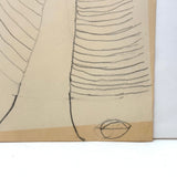 Two Spiky Trees, Creature on Branch, New Favorite Child's Graphite Drawing, by Laverne Lovell