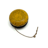 1930s Duncan Beginner's Yoyo in Black and Beautifully Aged Yellow Paint