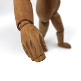 Hand-carved Articulated Mannequin with Bright Eyes and Two Mended (Now Stiff!) Joints