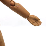 Hand-carved Articulated Mannequin with Bright Eyes and Two Mended (Now Stiff!) Joints