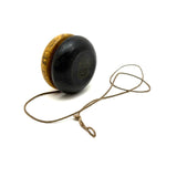 1930s Duncan Beginner's Yoyo in Black and Beautifully Aged Yellow Paint