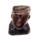 B for Brooklyn? Boy in Baseball Cap Folk Art Pottery Head
