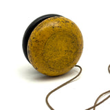 1930s Duncan Beginner's Yoyo in Black and Beautifully Aged Yellow Paint