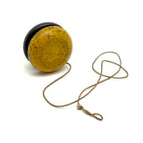1930s Duncan Beginner's Yoyo in Black and Beautifully Aged Yellow Paint