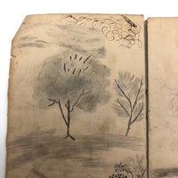 June Chase's 1850s Notebook / Sketchbook, Boston MA