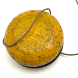 1930s Duncan Beginner's Yoyo in Black and Beautifully Aged Yellow Paint
