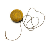 1930s Duncan Beginner's Yoyo in Black and Beautifully Aged Yellow Paint