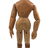 Hand-carved Articulated Mannequin with Bright Eyes and Two Mended (Now Stiff!) Joints