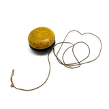 1930s Duncan Beginner's Yoyo in Black and Beautifully Aged Yellow Paint