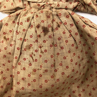 Wonderful Old Folk Art Topsy Turvy Doll with Embroidered Face and Calico Dress