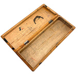 Handsome and Useful c. 1940s Pencil Box with Deco Faux Inlay Graphic