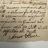 Woe Against "That Sodom of New England", Impassioned Second Great Awakening Era Letter from Free Will Baptist Leader Samuel Steere (RI) to Nephew James (NY)