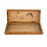 Handsome and Useful c. 1940s Pencil Box with Deco Faux Inlay Graphic