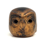 Gold Painted Mid Century Japanese Iron Owl
