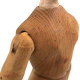 Hand-carved Articulated Mannequin with Bright Eyes and Two Mended (Now Stiff!) Joints