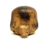 Gold Painted Mid Century Japanese Iron Owl