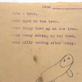 Make Happy Look Up at Tree, Laverne’s 100% Excellent Graphite School Drawing