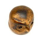 Gold Painted Mid Century Japanese Iron Owl