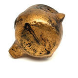 Gold Painted Mid Century Japanese Iron Owl