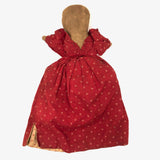 Wonderful Old Folk Art Topsy Turvy Doll with Embroidered Face and Calico Dress