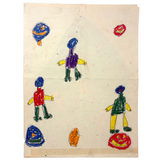 Three Figures, Five Floating Heads + House of Many Faces on Reverse