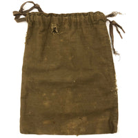 Battered Old Khaki American Red Cross Drawstring Bag, Presumed WW1