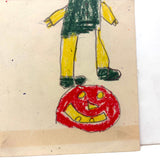 Three Figures, Five Floating Heads + House of Many Faces on Reverse