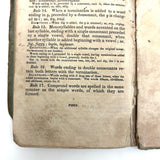Hannah Reed's 1833 Emerson (Boston) Speller with Upside Down Covers and Delights Inside, Just As Found