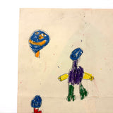 Three Figures, Five Floating Heads + House of Many Faces on Reverse