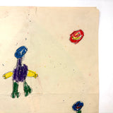 Three Figures, Five Floating Heads + House of Many Faces on Reverse