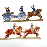 Scarce Werner & Schuman German Embossed Die-Cut Soldiers Set with Stands, Late 19th Century