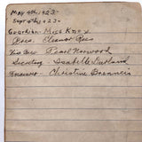 Eleanor Rees's 1923 Camp Notebook with Very Excellent Lists