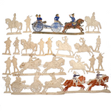 Scarce Werner & Schuman German Embossed Die-Cut Soldiers Set with Stands, Late 19th Century