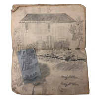 June Chase's 1850s Notebook / Sketchbook, Boston MA