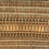 C. 1930s Whitney Carriage Co. Salesman Sample Wicker Hamper in Seafoam Green Paint