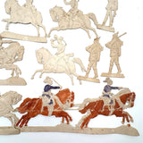 Scarce Werner & Schuman German Embossed Die-Cut Soldiers Set with Stands, Late 19th Century