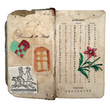 Hannah Reed's 1833 Emerson (Boston) Speller with Upside Down Covers and Delights Inside, Just As Found