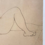 Samuel Wood Gaylor (1883-1957) Nude with Clown Eyes, Black Ink on Laid Paper