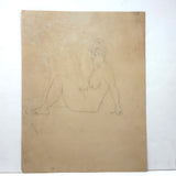 Samuel Wood Gaylor (1883-1957) Nude with Clown Eyes, Black Ink on Laid Paper