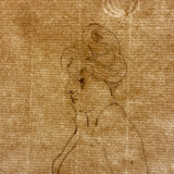 Samuel Wood Gaylor (1883-1957) Nude with Clown Eyes, Black Ink on Laid Paper